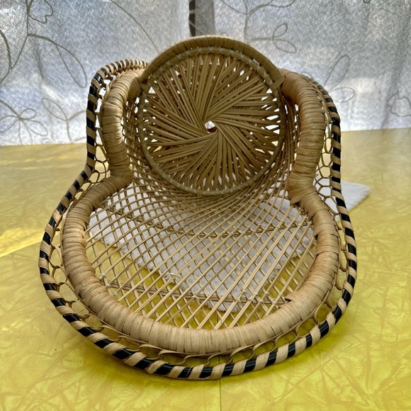 Vintage Boho Peacock Fan Chair for Doll or Plant Stand - Picture 10 of 14